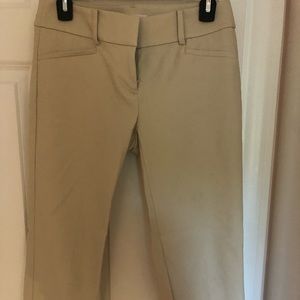 Loft tan work pants, capri